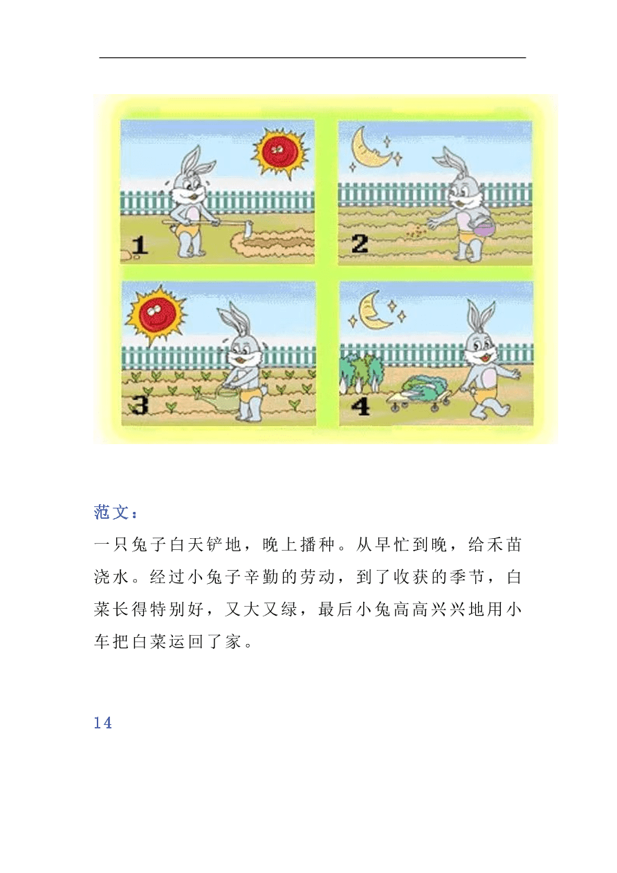 部編版二年級語文上冊看圖寫話範文精選40篇